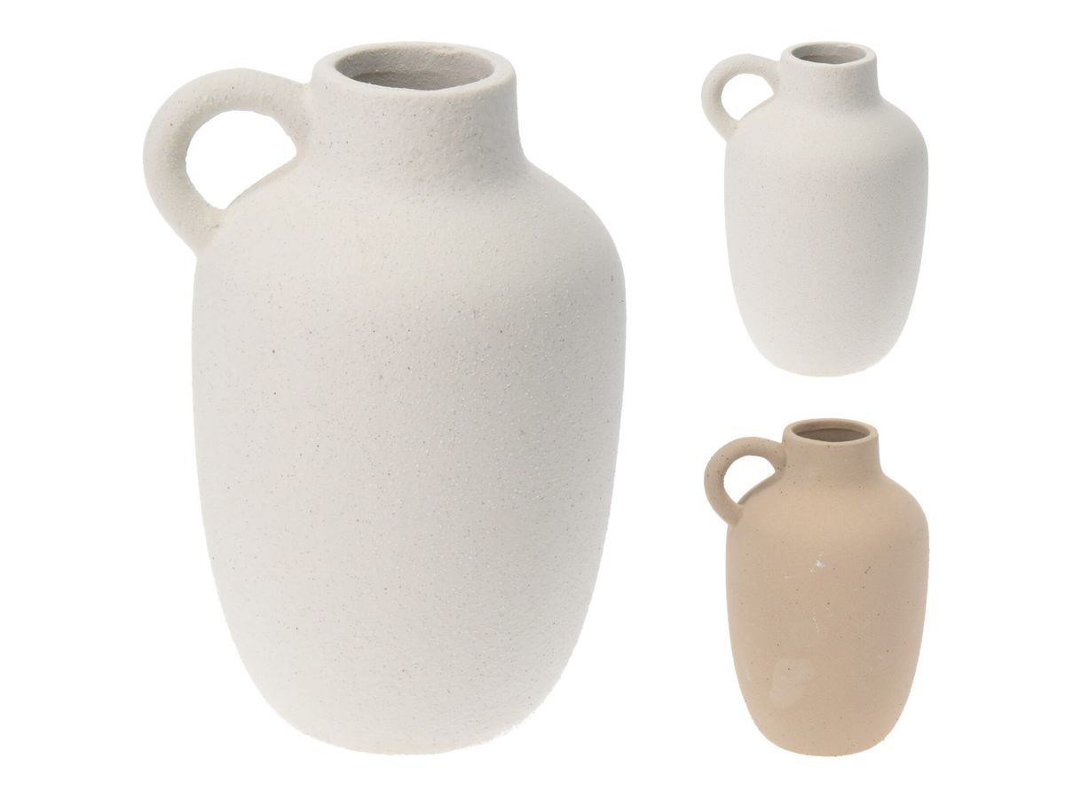 Vase i steingods, 2 assorterte farger