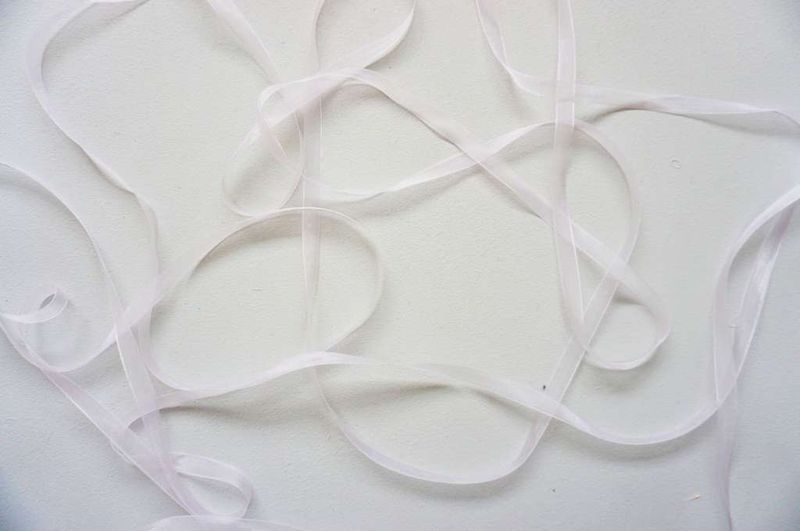 Organzabånd, 10 mm, baby rosa, 10 meter