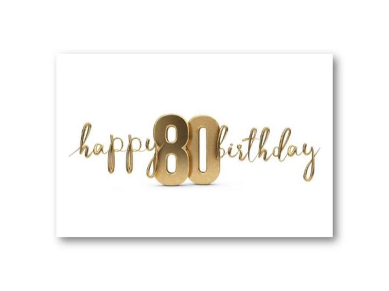 Happy birthday, 80 år | 10x15 cm