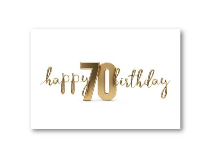 Happy birthday, 70 år | 10x15 cm