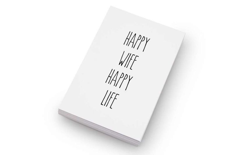 Happy wife, happy life | 10x15 cm