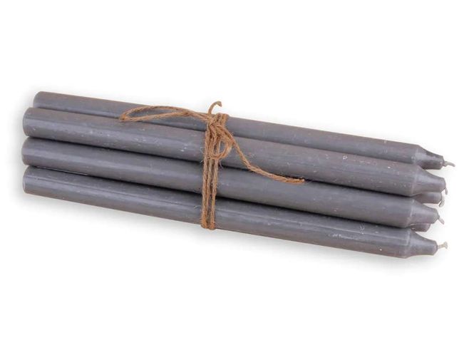 Hovedbilde Rustikk stearinlys, 30 cm, Lys grå