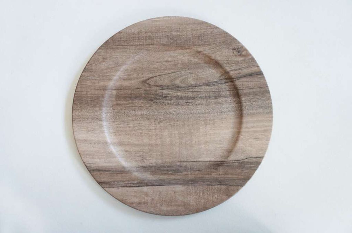 Dekketallerken, trestruktur, 33 cm
