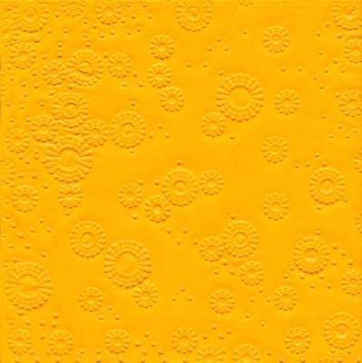 Servietter, Uni yellow, vanlig 33x33 cm