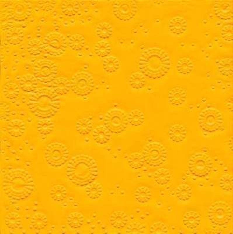 Servietter, Uni yellow, vanlig 33x33 cm