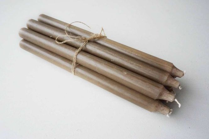 Hovedbilde Rustikk stearinlys, 30 cm, Mørk sand