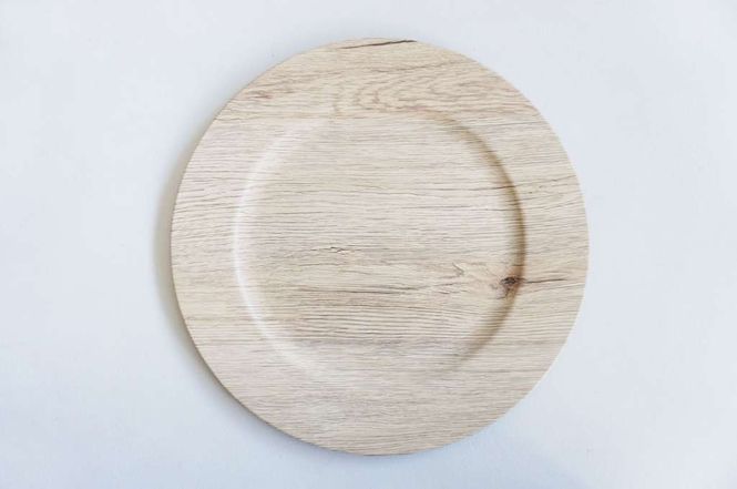 Hovedbilde Dekketallerken, trestruktur, 33 cm