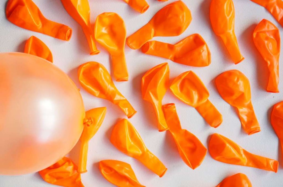 Ballong, neon oransje