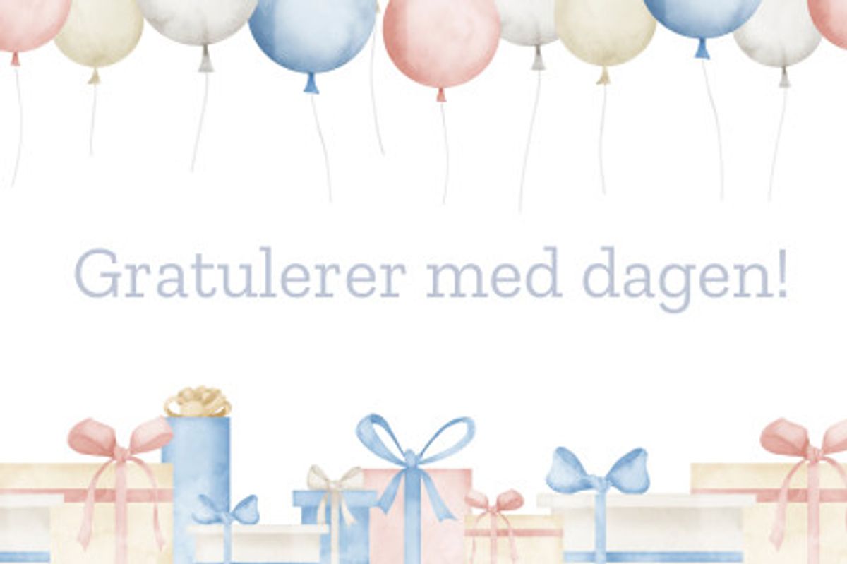 Gratulerer med dagen pakke | 10x15 cm