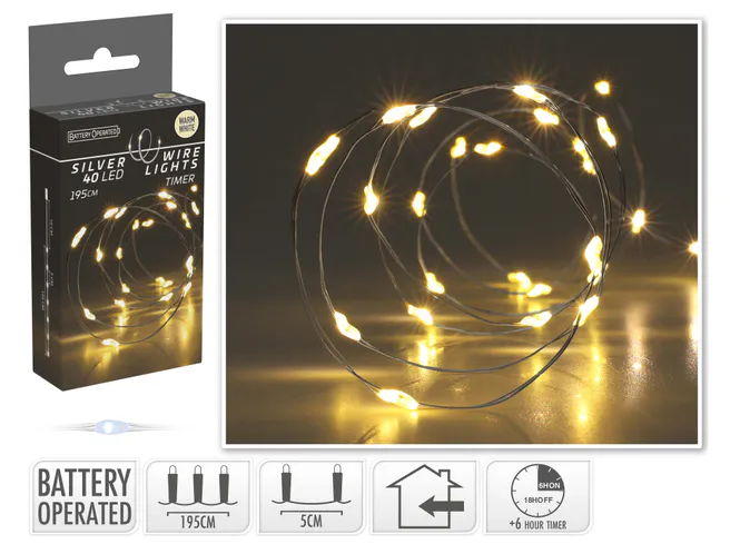 Hovedbilde LED-lys micro 40 stk batteri