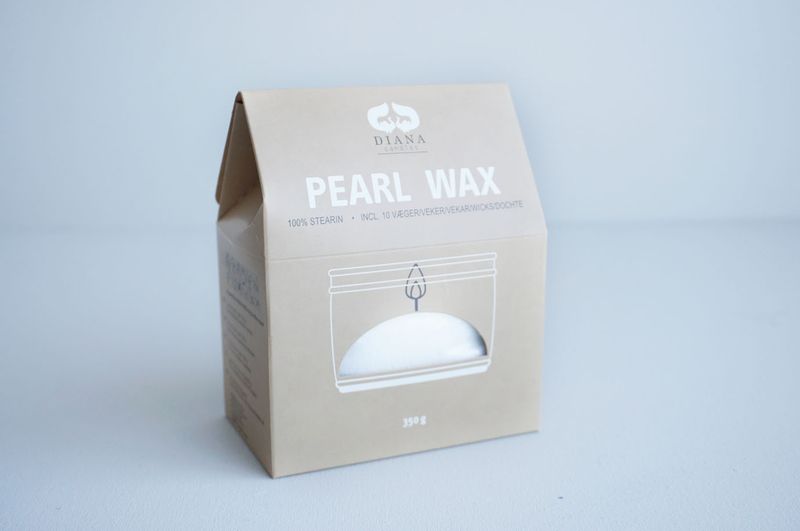 Pearl wax lys, hvit