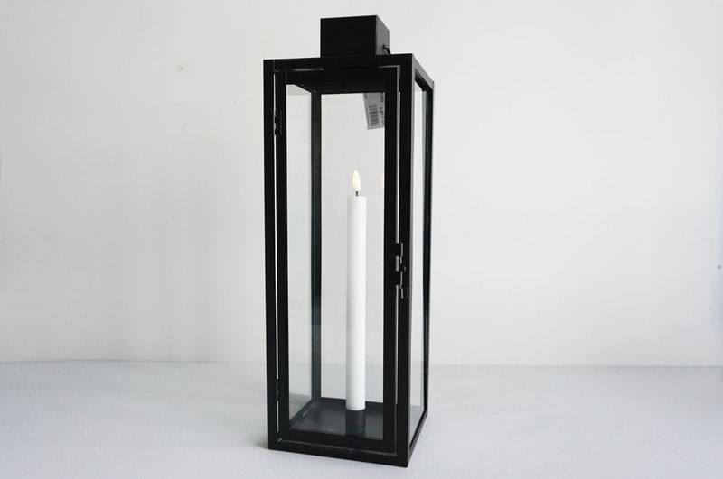 Lanterne for enkelt lys, 46x15x15 cm